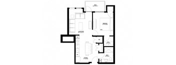 Preserve at Shady Oak_1 Bedroom Floor Plan