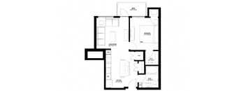Preserve at Shady Oak_1 Bedroom Floor Plan