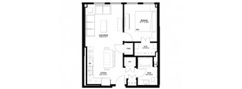 Preserve at Shady Oak_1 Bedroom Floor Plan