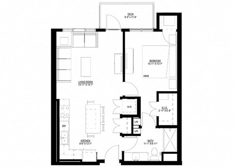 Preserve at Shady Oak_1 Bedroom Floor Plan