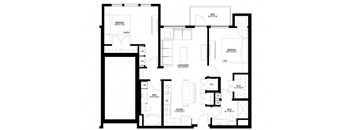 Preserve at Shady Oak_2 Bedroom Floor Plan
