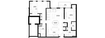Preserve at Shady Oak_2 Bedroom Floor Plan