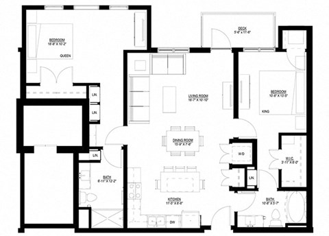 Preserve at Shady Oak_2 Bedroom Floor Plan