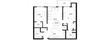 Preserve at Shady Oak_2 Bedroom Floor Plan