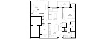 Preserve at Shady Oak_2 Bedroom Floor Plan