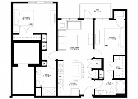 Preserve at Shady Oak_2 Bedroom Floor Plan