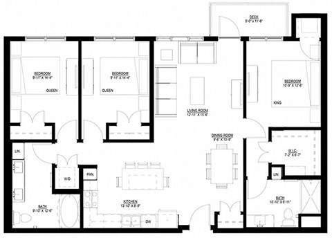 Preserve at Shady Oak_3 Bedroom Floor Plan