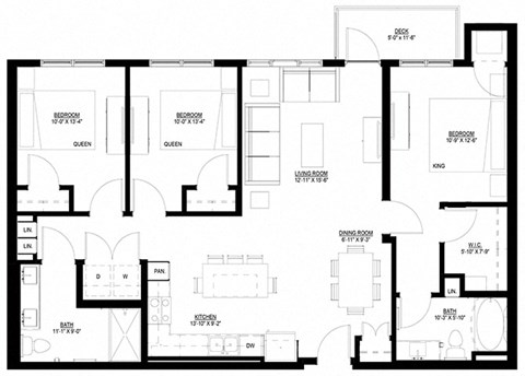 Preserve at Shady Oak_3 Bedroom Floor Plan