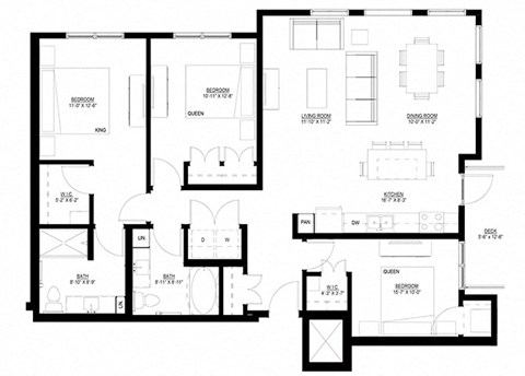 Preserve at Shady Oak_3 Bedroom Floor Plan