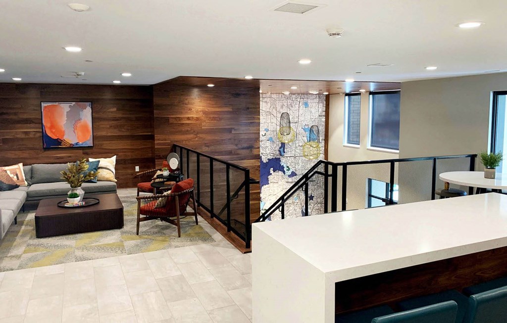 Community room area at Preserve at Shady Oak Apartments, Minnesota, 55343