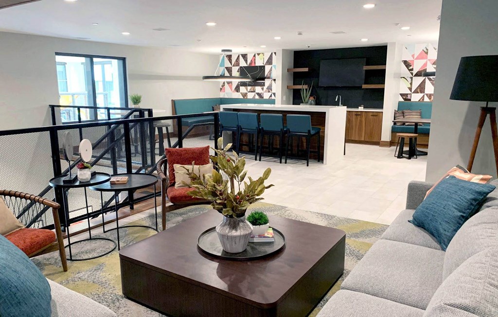 Community room at Preserve at Shady Oak Apartments, Minnesota