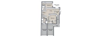Quail Chase_2 Bedroom Floor Plan