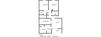 2 Bedroom Floor Plan