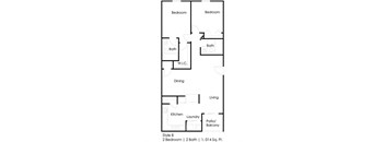 2 Bedroom Floor Plan