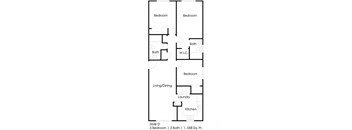 three bedroom floor plan