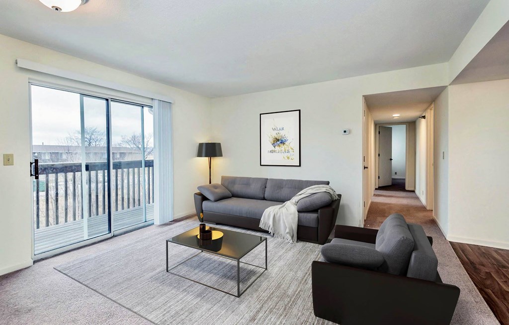 Living room at RiverEast, Council Bluffs