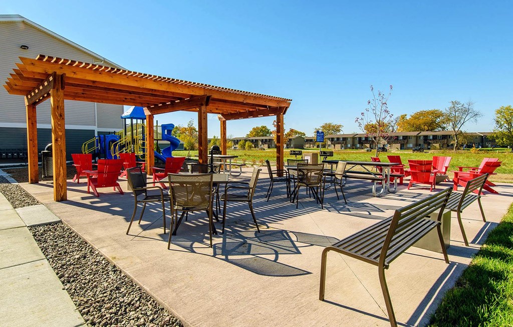 Patio at RiverEast, Council Bluffs Iowa