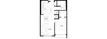 River North_1 Bedroom Floor Plan