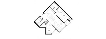 River North_2 Bedroom Floor Plan