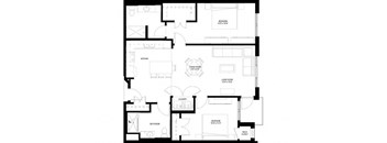 River North_2 Bedroom Floor Plan