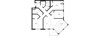 River North_3 Bedroom Floor Plan
