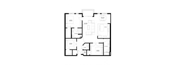 River North_3 Bedroom Floor Plan