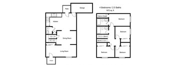 4 Bedroom Floor Plan