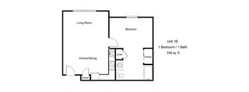 1 Bedroom Floor Plan