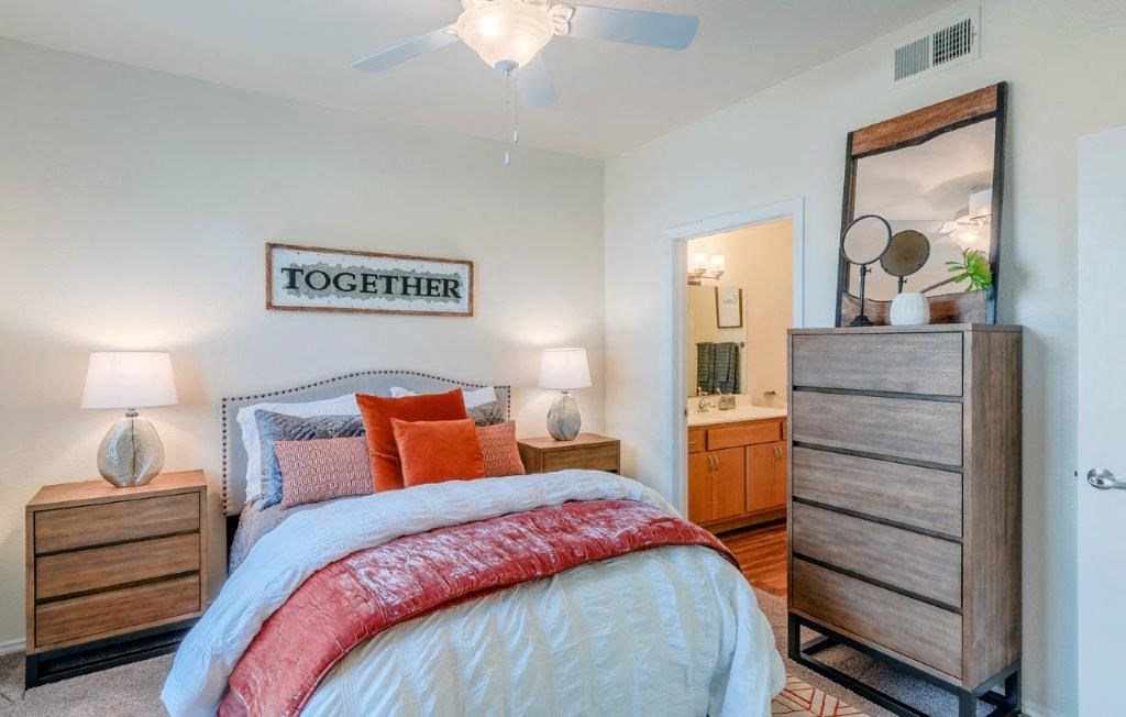 Dominium-Riverstation-Model Bedroom at Riverstation, Dallas, TX 75217