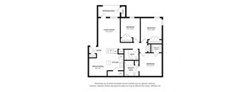 Riverstation_3 Bedroom Floor Plan at Riverstation, Dallas, 80205
