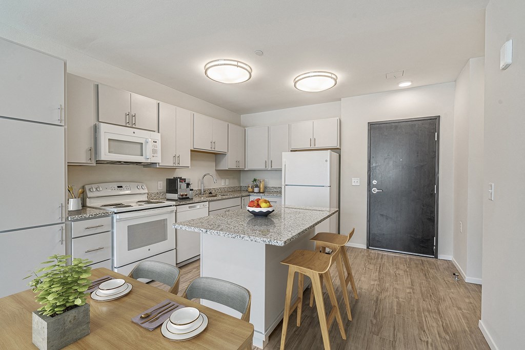 Kitchen counter and chair at Sandpiper Glen 62+ Apartments, Orlando 32825