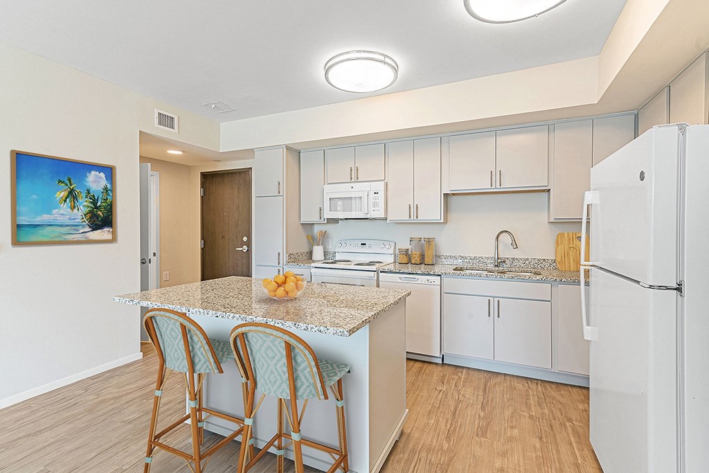 Kitchen counter at Sandpiper Glen 62+ Apartments, Orlando, FL