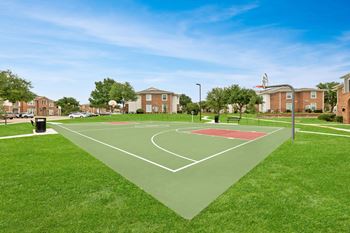 basketball court apartments at Sandy Creek Apartments, Bryan, TX