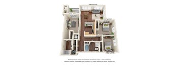 C1 Floor Plan at Scharbauer Flats, Midland, Texas