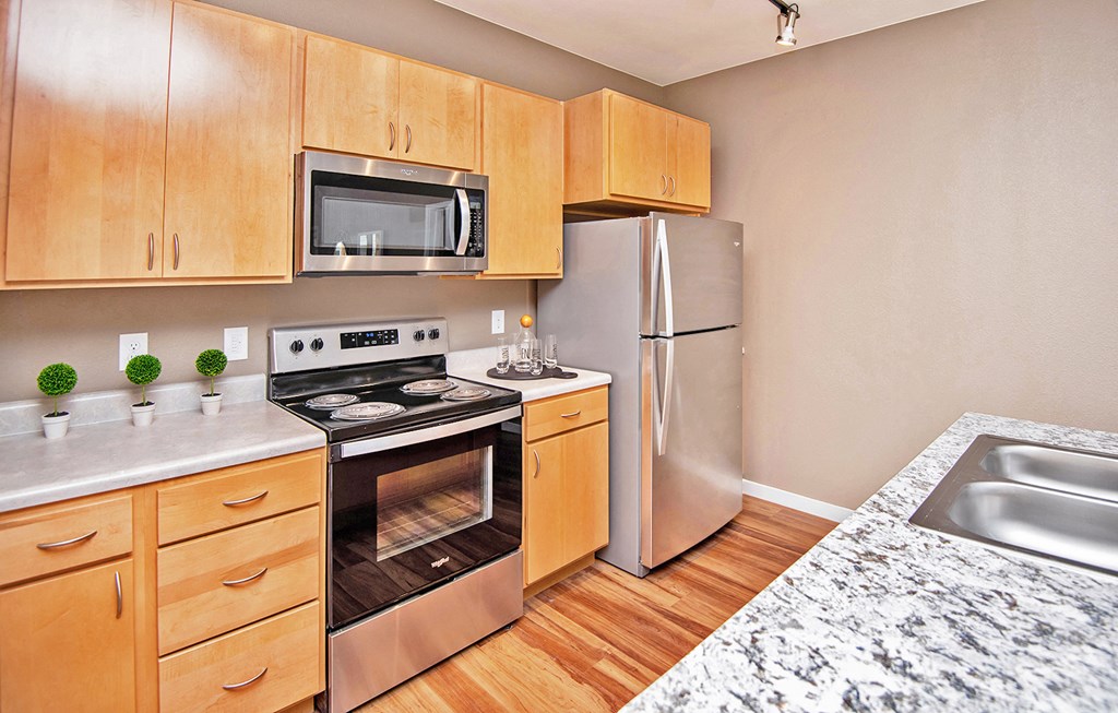 Fully Equipped Kitchen at Scharbauer Flats, Texas