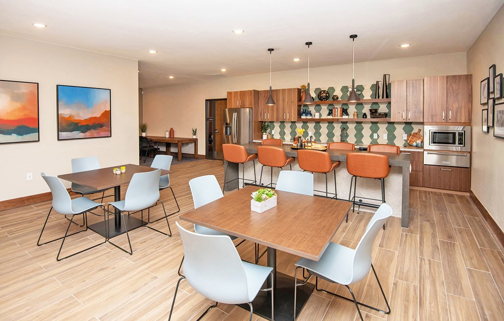Community Room With Kitchen at Scharbauer Flats, Midland