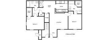 Seven Palms_2 Bedroom Floor Plan