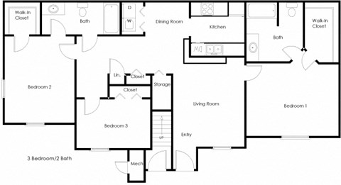 Seven Palms_3 Bedroom Floor Plan