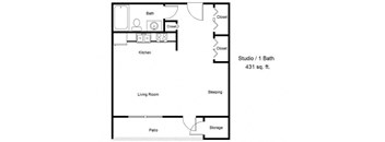 Seville_Studio Floor Plan