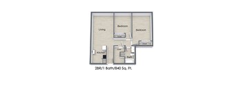 Silver Gardens_2 Bedroom Floor Plan