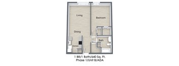 Silver Gardens_1 Bedroom Floor Plan