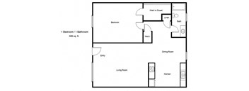 Silver Glen_1 Bedroom Floor Plan