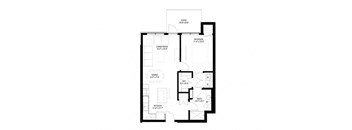 1 Bedroom Floor Plan at The Legends of Spring Lake Park 55+ Living, Minnesota, 55432
