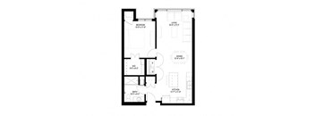 1 Bedroom Floor Plan at The Legends of Spring Lake Park 55+ Living, Spring Lake Park, 55432