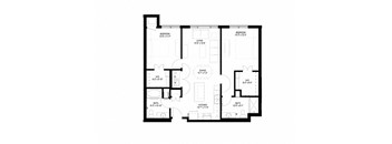 2 Bedroom Floor Plan at The Legends of Spring Lake Park 55+ Living, Minnesota, 55432
