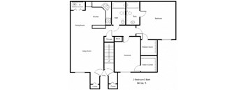 St. Cloud Village_2 Bedroom Floor Plan