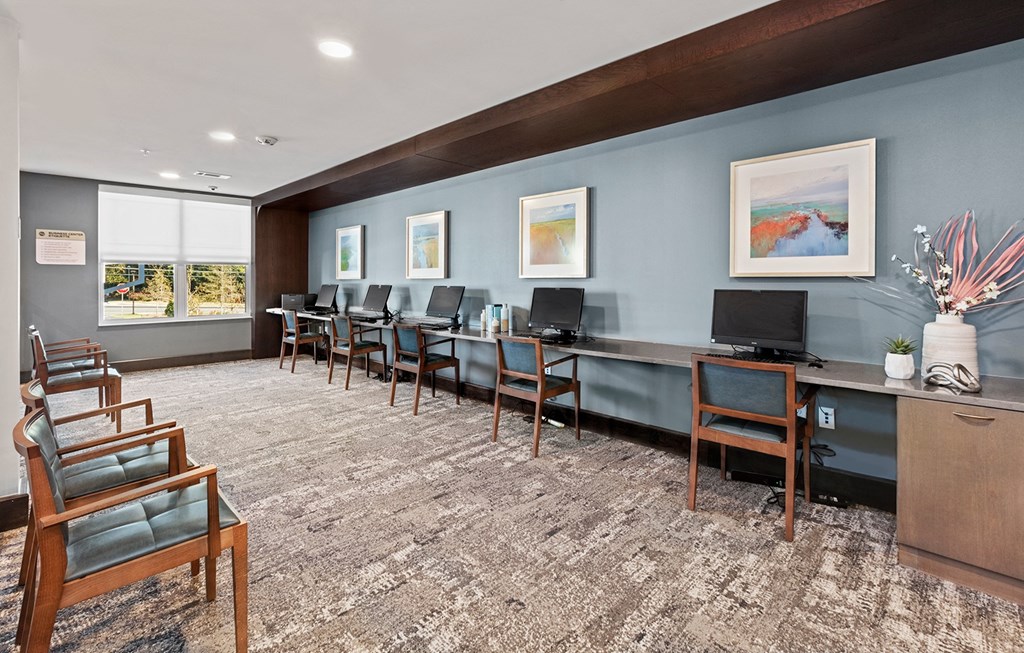 Business Center area at Stonepointe 55+ Apartments, Lithonia, GA