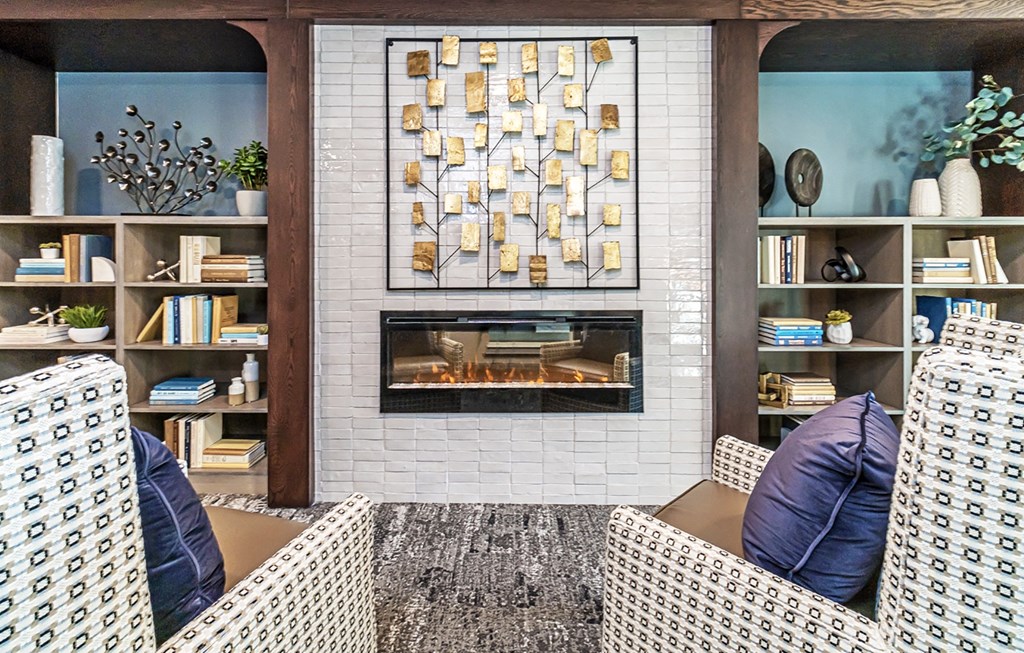 Library room at Stonepointe 55+ Apartments, Georgia, 30058