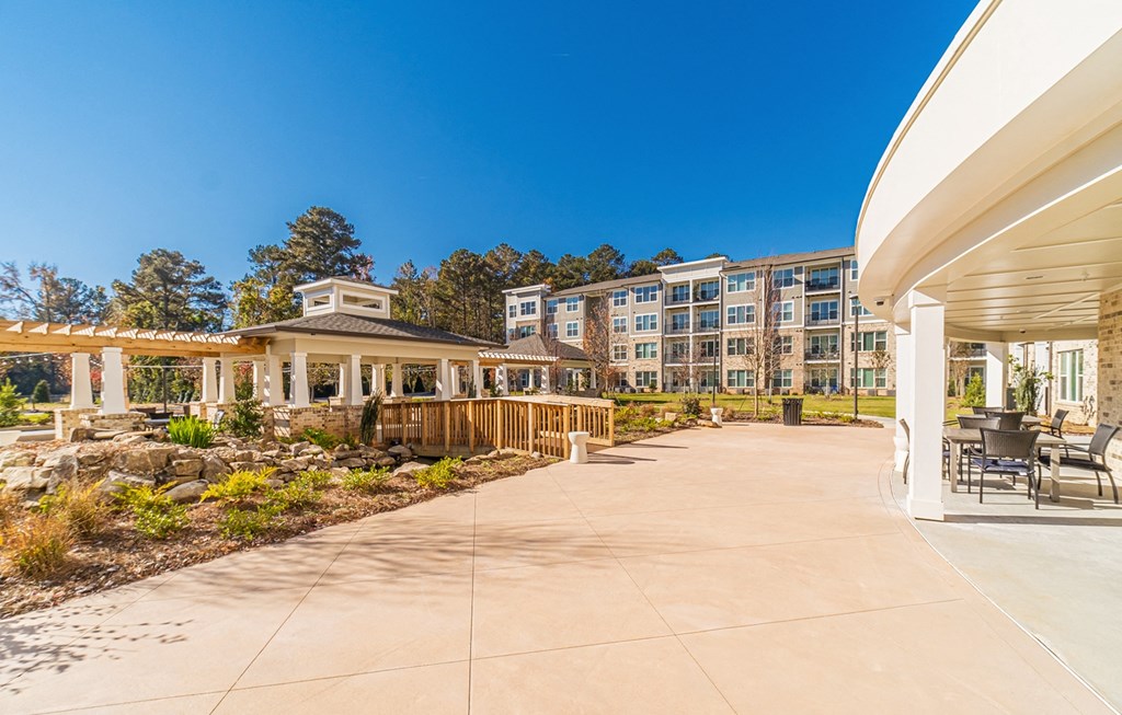 Dominium-Stonepointe-Patio at Stonepointe 55+ Apartments, Lithonia, Georgia