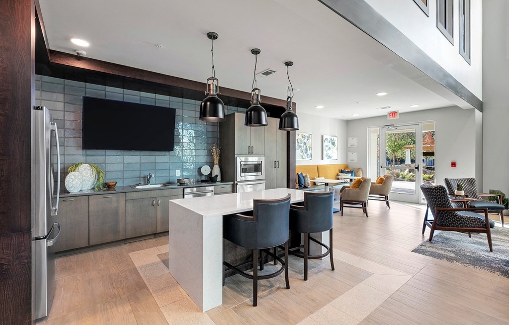 Community Kitchen at Stonepointe 55+ Apartments, Lithonia, GA